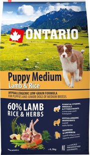 Ontario Puppy Medium Lamb/Rice фото